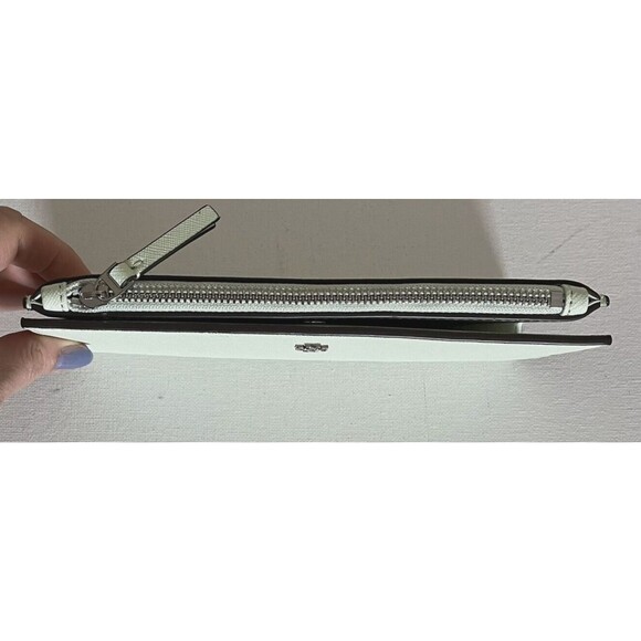 New Tory Burch Emerson Slim Envelope Leather Wallet Meadow Mist - Picture 3 of 5